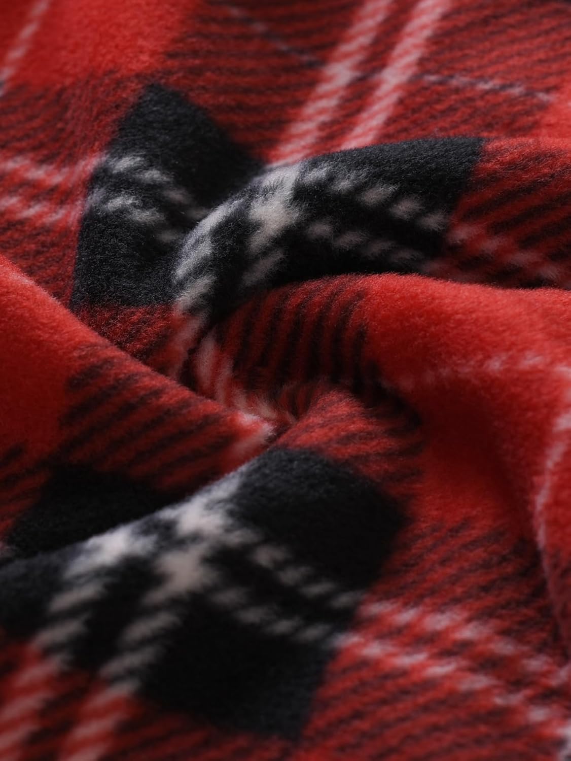 Latuza Women's Petite Fleece Pajama Pants Petite Size Fuzzy Plaid PJ Bottoms - Image 6