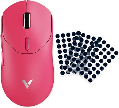 RAPOO VT Series Gaming Mouse VT2 MAX Pink + KIBU Gear WAIZOWL x KIBU Mouse Sole Washi Dot,0.2 inch 6.6 mm, 160 pieces