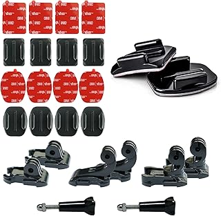 Higatful Helmet Adhesive Sticky Mount for Insta360, 3M Sticky Pads Mounts Compatible with Gopro, Insta360 ONE X2, X, RS, R, GO 2 and DJI OSMO Action 2 Helmet Attachment