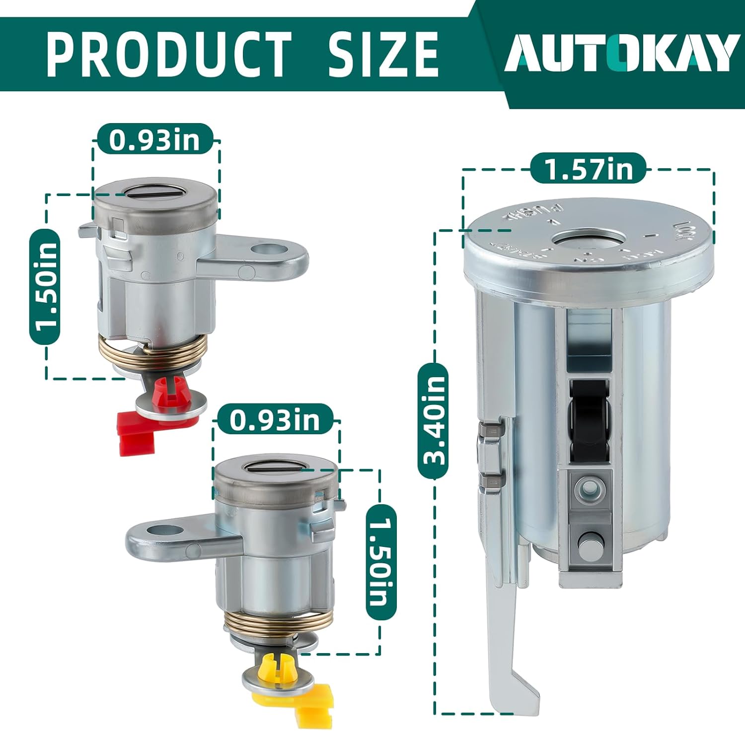 AUTOKAY New Door Lock & Key Ignition Barrel Set Fits for Isuzu NPR NQR NPR-HD NRR 2007-2011
