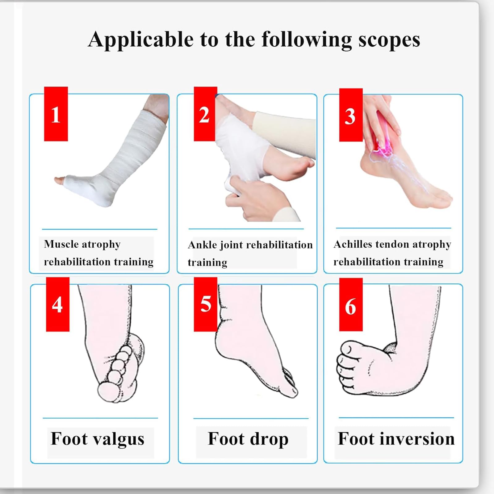 Entrenador Tobillo,Entrenador Rehabilitación Estiramiento Músculos Las Piernas,Entrenador Esguince Tobillo, Camilla Pie para Alivio Fascitis Plantar,Fisioterapia,corrección Postura