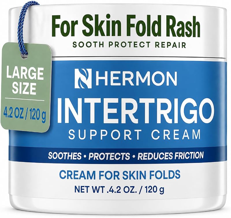 Hermon Creme para Cuidados da Pele nas Dobras com Óxido de Zinco, 120 g