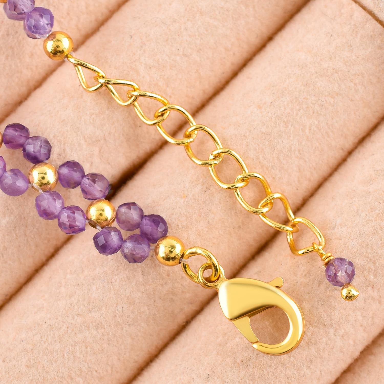 InfinityGemsArt Artisan Bracelet for Women – Natural Birthstone Gemstone, Handmade 14K Gold Plated Adjustable Chain, Dainty Chakra Jewelry, Christmas Gift for Her