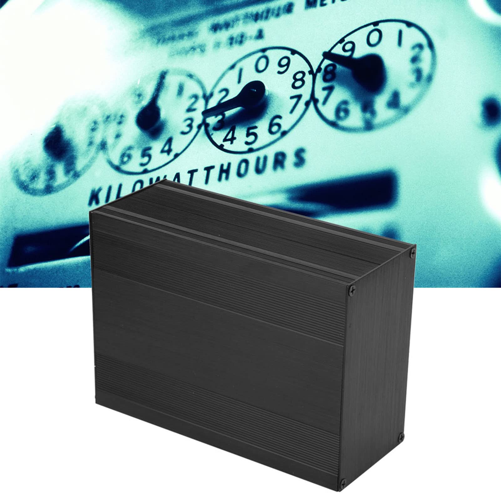 Scatola Elettronica in Alluminio, 82,2x145x200mm, Nero Opaco, per Progetti PCB, con Viti, Dissipazione Calore