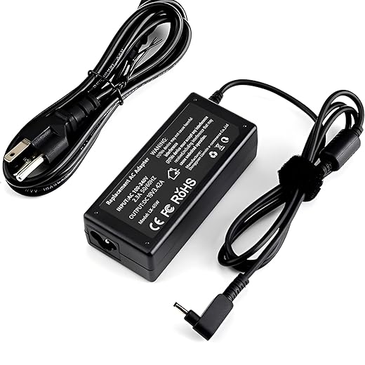 19V 3.42A 65W Chromebook Charger for Acer Chromebook 11 R11 13 14 15 CB3 CB5 CB3-532 CB3-111 CB3-131 CB3-431 CB5-571 CB5-132T C720 C720P N15Q9 A11-065N1A AC Adapter Power Cord