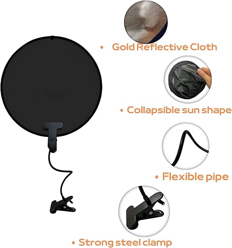 Miniatura 2 de Parasol ajustable para laptop con soporte flexible, bolsa de almacenamiento