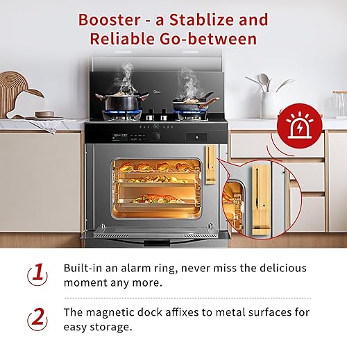 Miniatura 5 de Termómetro inteligente inalámbrico de carne de 700 pies con Bluetooth para barbacoa, horno, freidora de aire, parrilla, ahumador, asador,  1.8 33.8