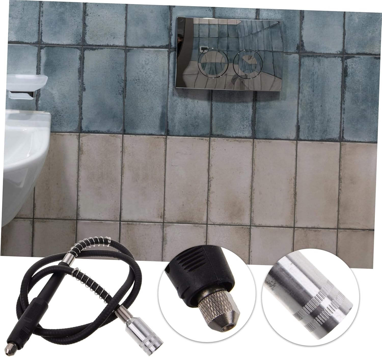 Electric Seam Cleaning Cone Flex Shaft Adapter Flexible Caulking Tool for Drill Rotating Tool Accessory
