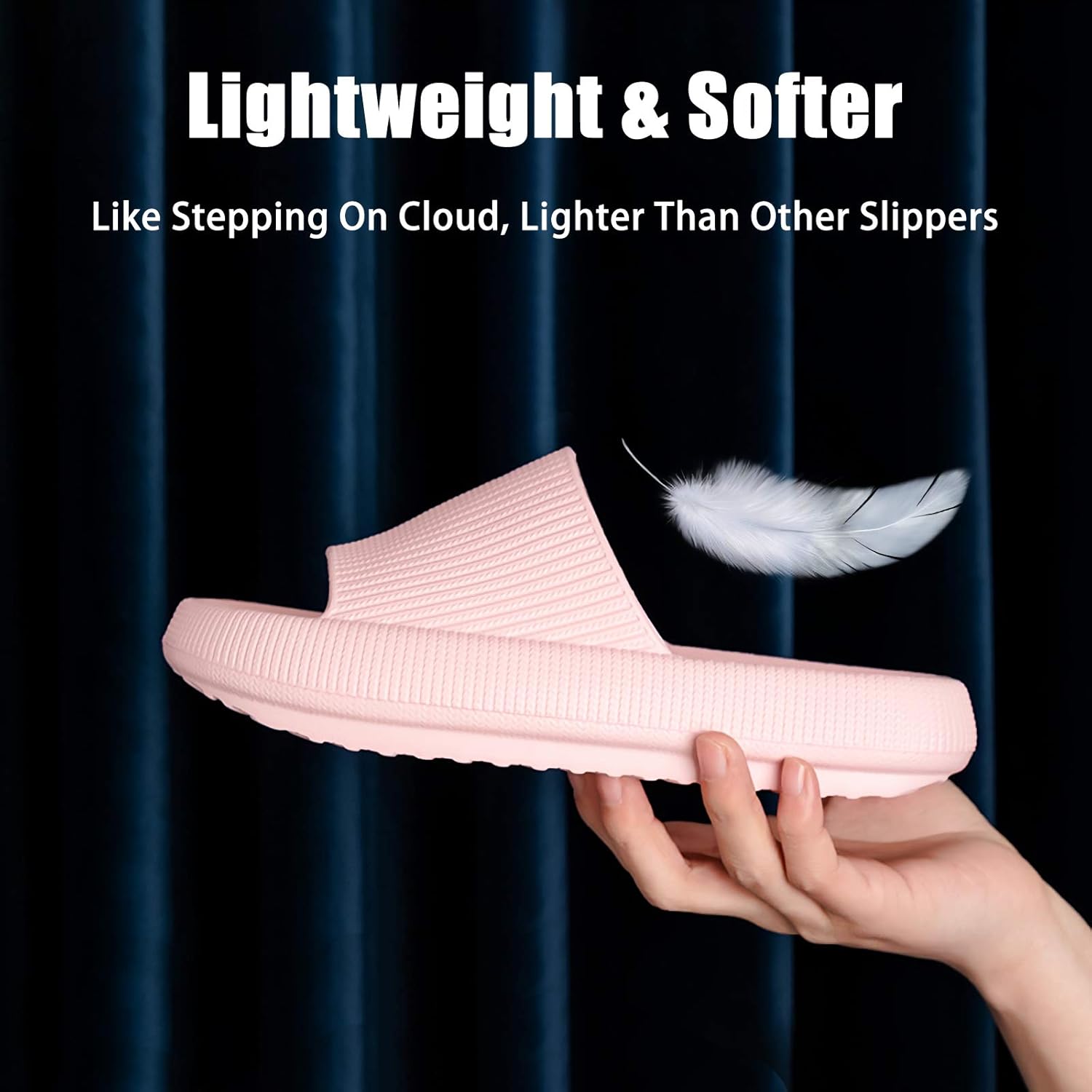 rosyclo Cloud Slippers for Women and Men, Pillow House Slippers Shower Shoes Indoor Slides Bathroom Sandals, Ultimate Comfort, Lightweight, Thick Sole, Non-Slip, Easy to Clean - Image 3