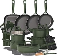 CAROTE 31-Piece Nonstick Granite Cookware Set - Induction Ready, PFOA-Free Pots & Pans with Utensils, Lids & Protectors