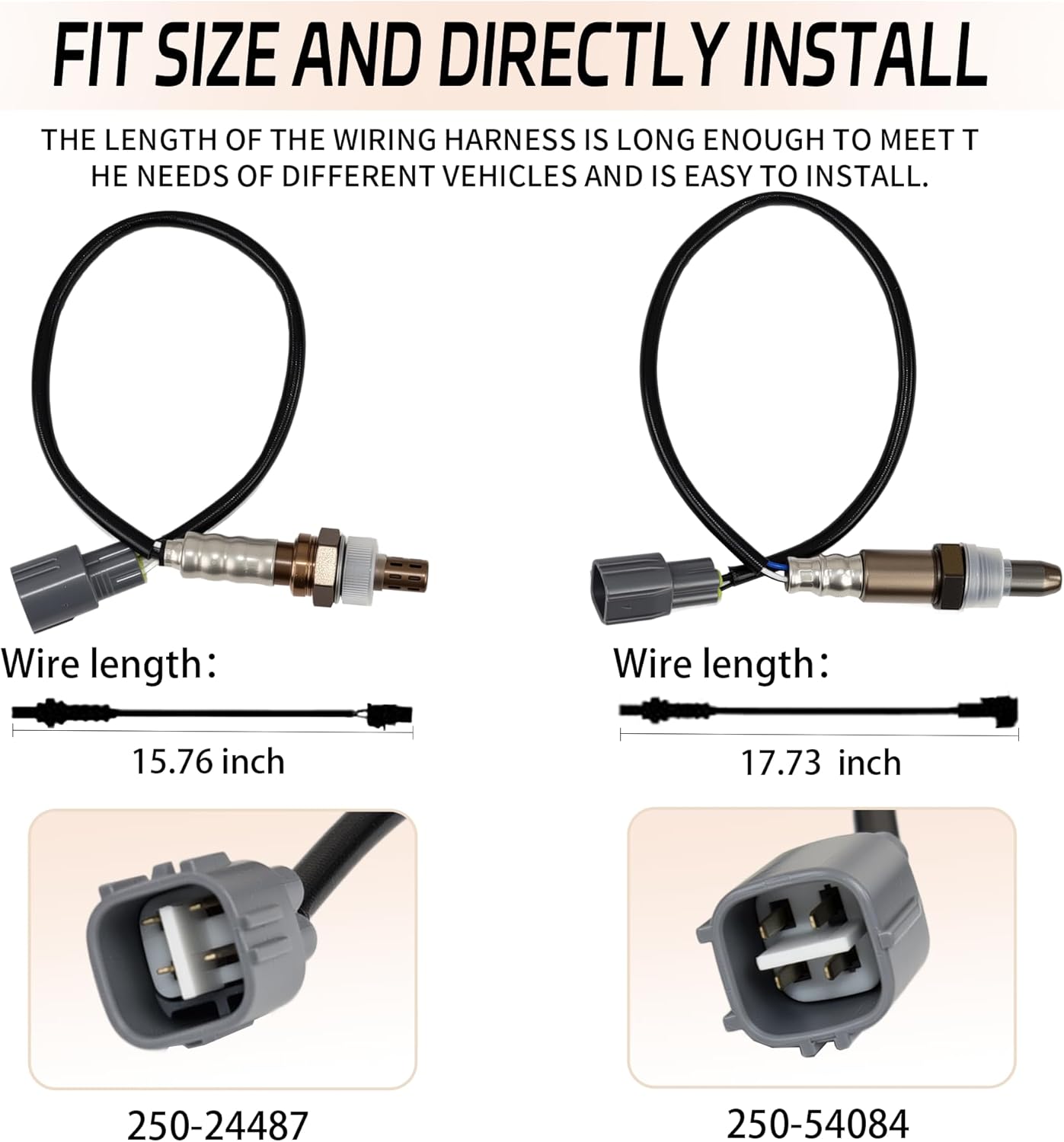 2Pcs Oxygen Sensor Upstream & Downstream 25054084 25024487 Compatible with 2013-2020 Subaru Crosstrek Forester Impreza Legacy Outback XV Crosstrek 2.0L 2.5L
