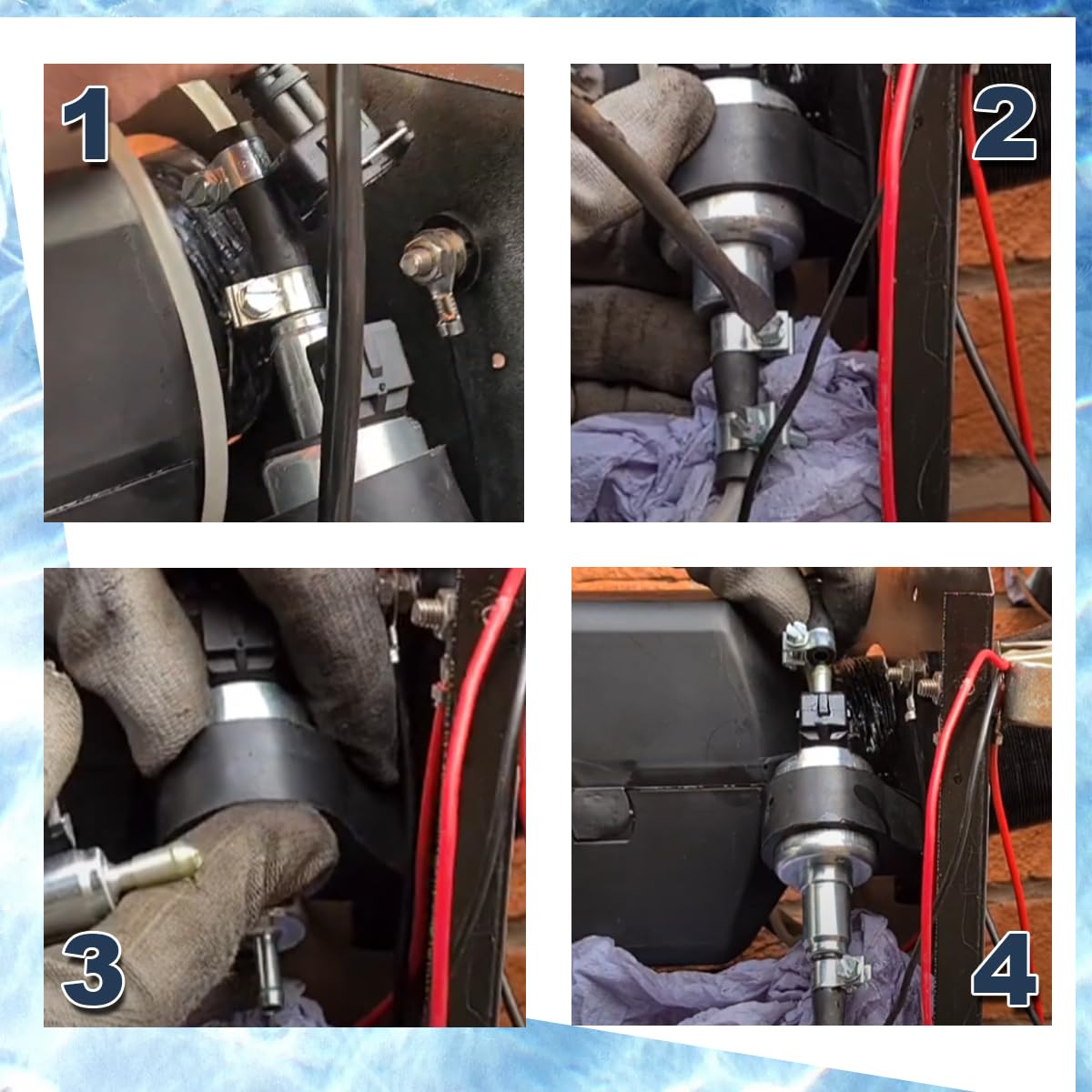 ZAMDOE 12V 22ML Ölpumpe Kraftstoffpumpe-Kit für 2KW 3KW 4KW 5KW 8KW Diesel Standheizung für Eberspacher Standheizung D2 D4 D5 Heizung Lufterhitzer Heizungspumpe Dosierpumpe