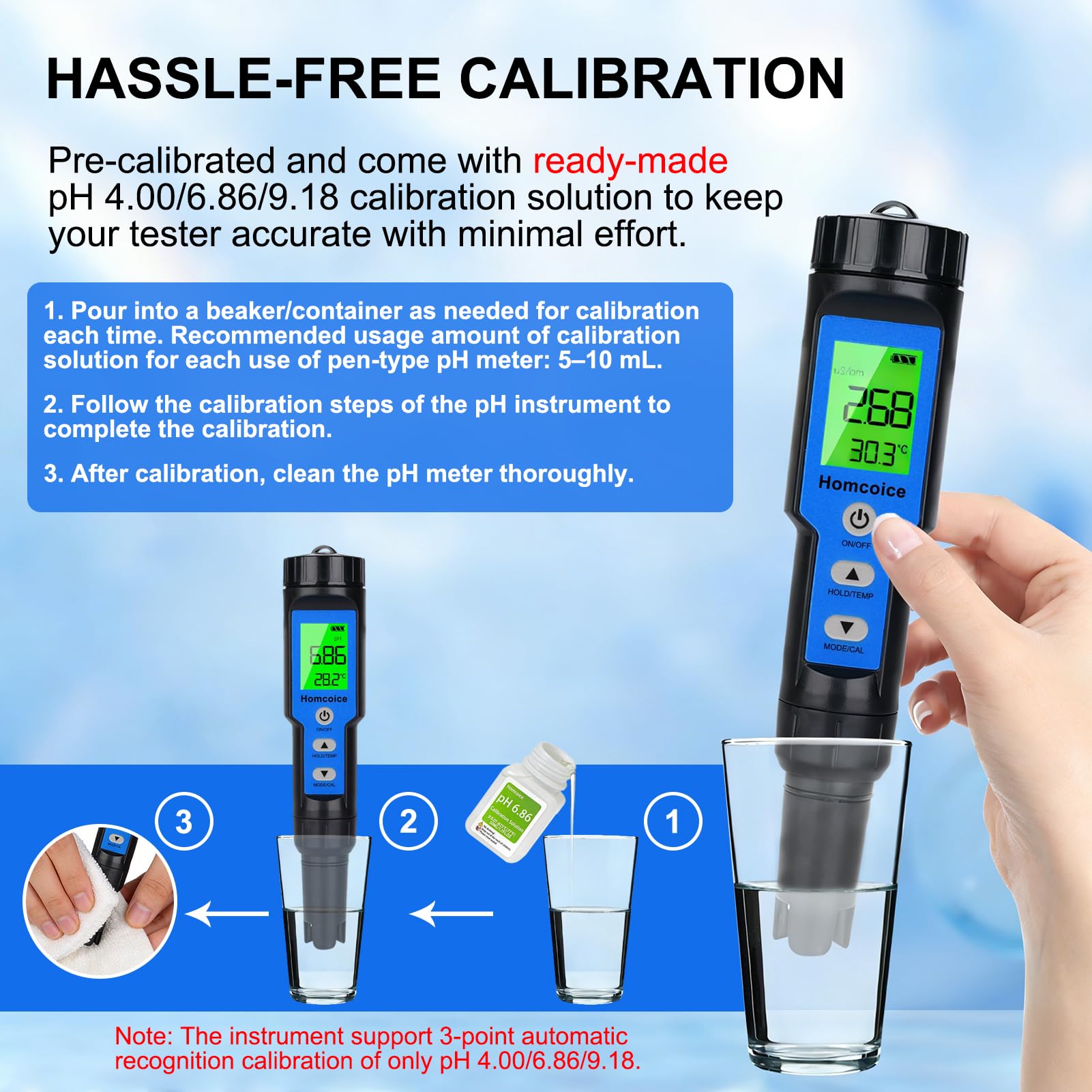 Medidor PH 4 en 1, PH TDS EC y Temperatura Meter con precisión 0,01 pH, compensación automática temperatura, Tester Calidad Agua IP67 resistente agua para piscinas, agua potable, e hidroponía
