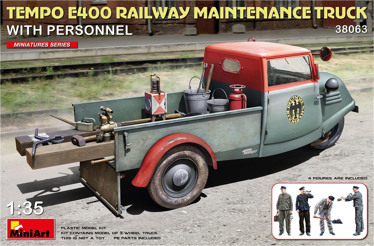 Miniart 1:35 - Camión de Mantenimiento ferroviario Tempo E400