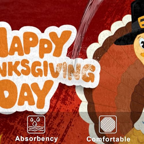 Miniatura 8 de Thanksgiving Maple Turkey Bathroom Rugs Bath Mat 15.7x23.6 in Extra Soft Shaggy Memory Foam Shower Rug Non Slip Absorbent Throw Rugs Machine