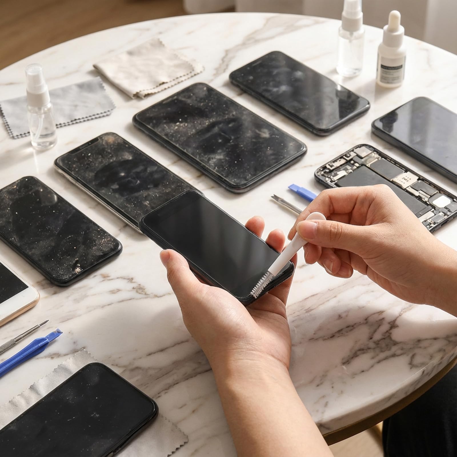 20 sztuk zestaw do czyszczenia telefonu komórkowego USB C szczotki do czyszczenia głośników telefonu szczotka do czyszczenia słuchawki telefonicznej mini szczotka czyszcząca bez zatykania do 16 17 Pro