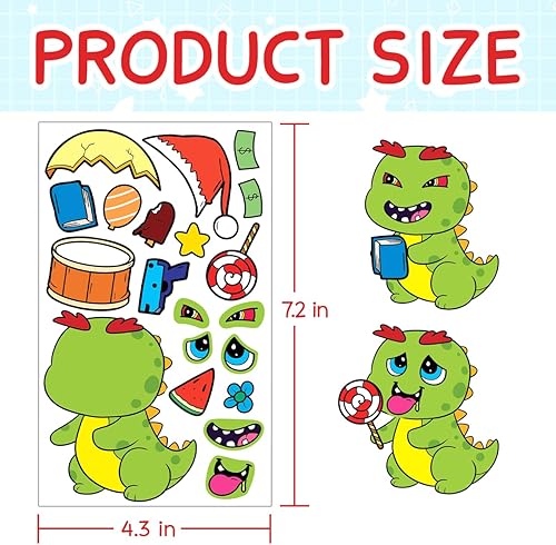 Miniatura 2 de 15 calcomanías de animales para niños, niñas, niños pequeños, construye tu propio juego de calcomanías, impermeable, paquete de impresión grande,