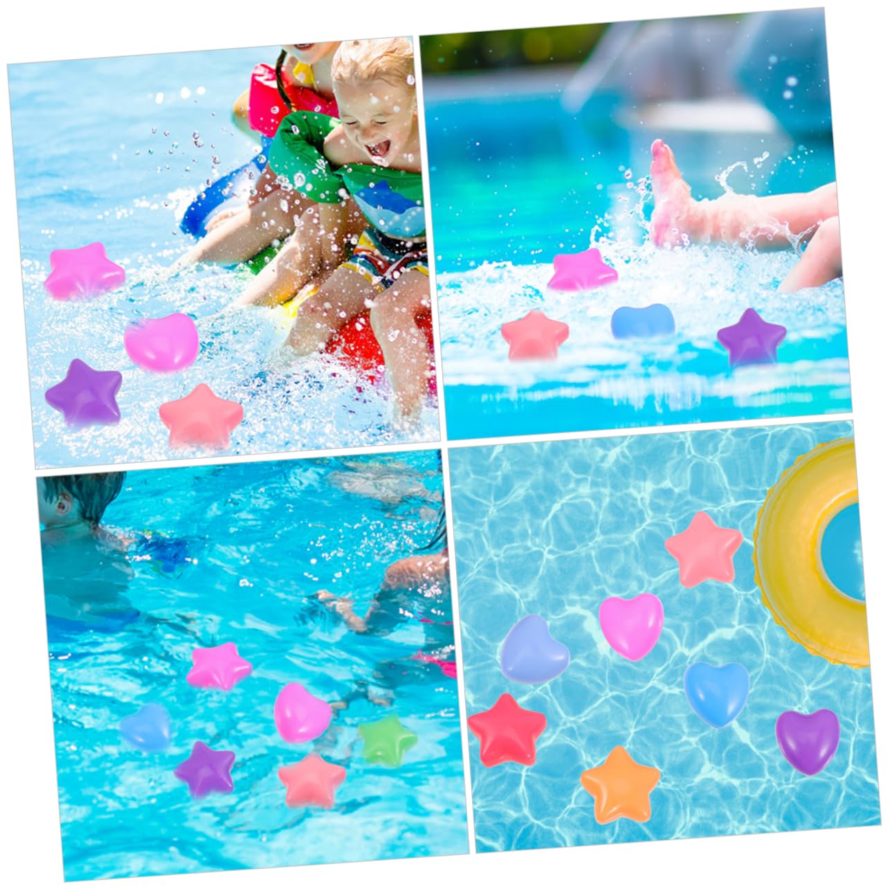 80pezzi Palline Colorate Forma Cuore e Stella Palline Oceaniche Per Piscina Giochi Ragazzo Ragazza Ragazza Morbide e Indistruttibili Per Tende Gioco e Vaschette Idee Regalo Feste e