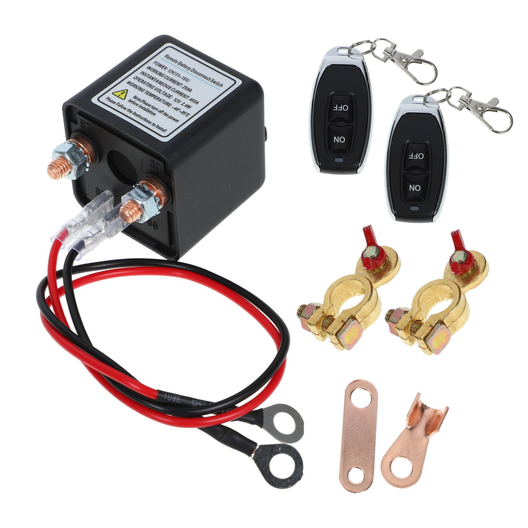 OUNONA Automotive Battery Cut Off Vehicle Battery Disconnect Terminal Quick Car Terminal Supplies Easy Remote Control Switch