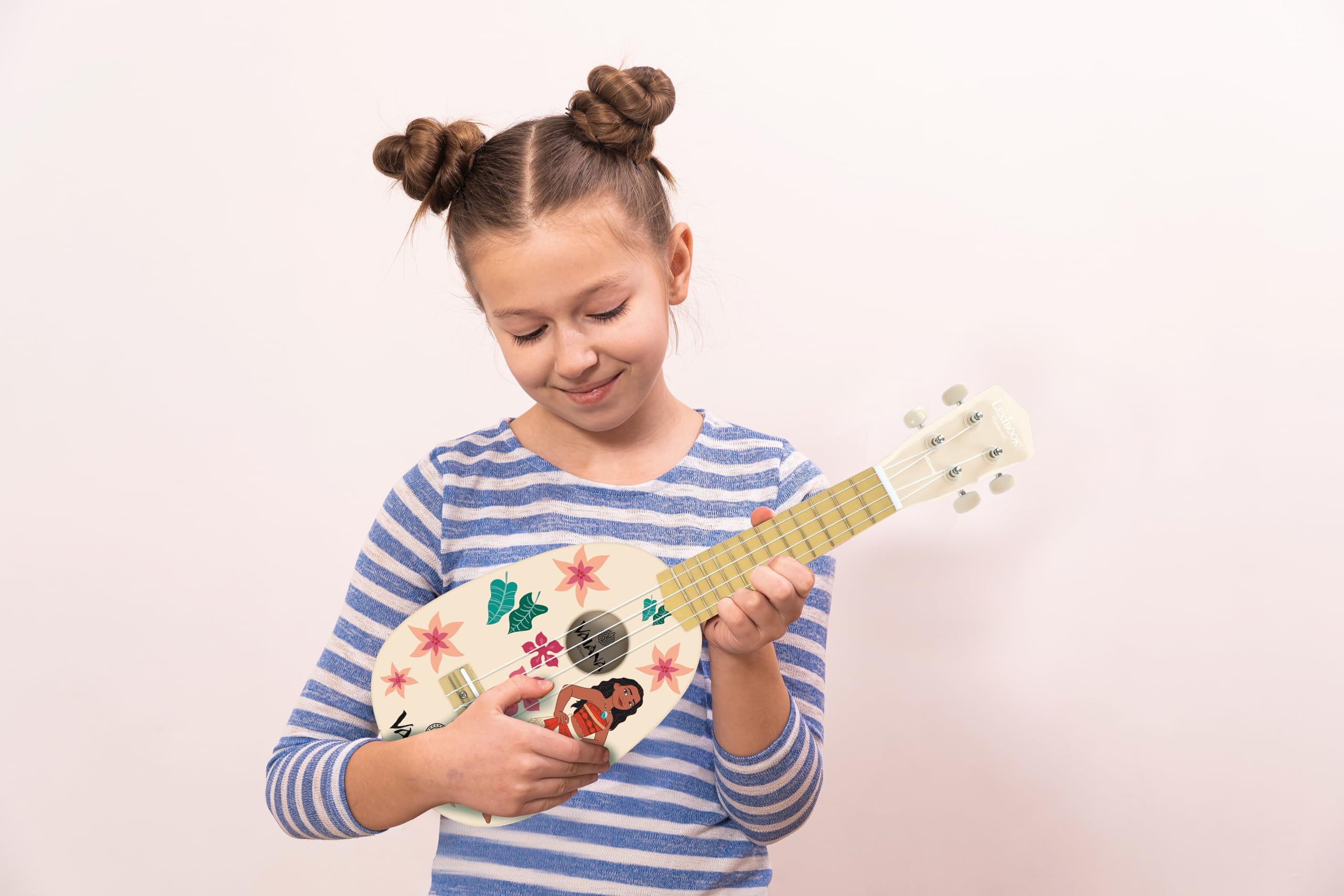 Lexibook, Disney Vaiana, Il Mio Primo Ukulele in Legno, 4 Corde in Nylon, 53 cm, Guida Inclusa, Blu, K230VNLXB