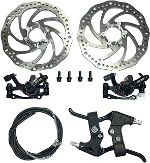 BROKE BRAND Bicycle Mechanical Disc Brake Set | Front & Rear Disc Brake Kit with Rotors, Calipers, Levers & Cable | Powerf... Price In India