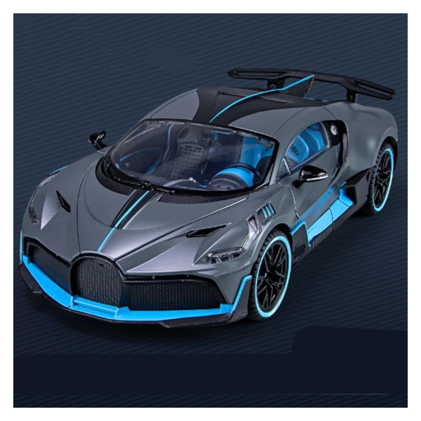 BANKOTO Diecast Car 1:18 For Bugatti For DIVO Alloy Car Model Diecasts Hobbies Collection Collectible(Gray)