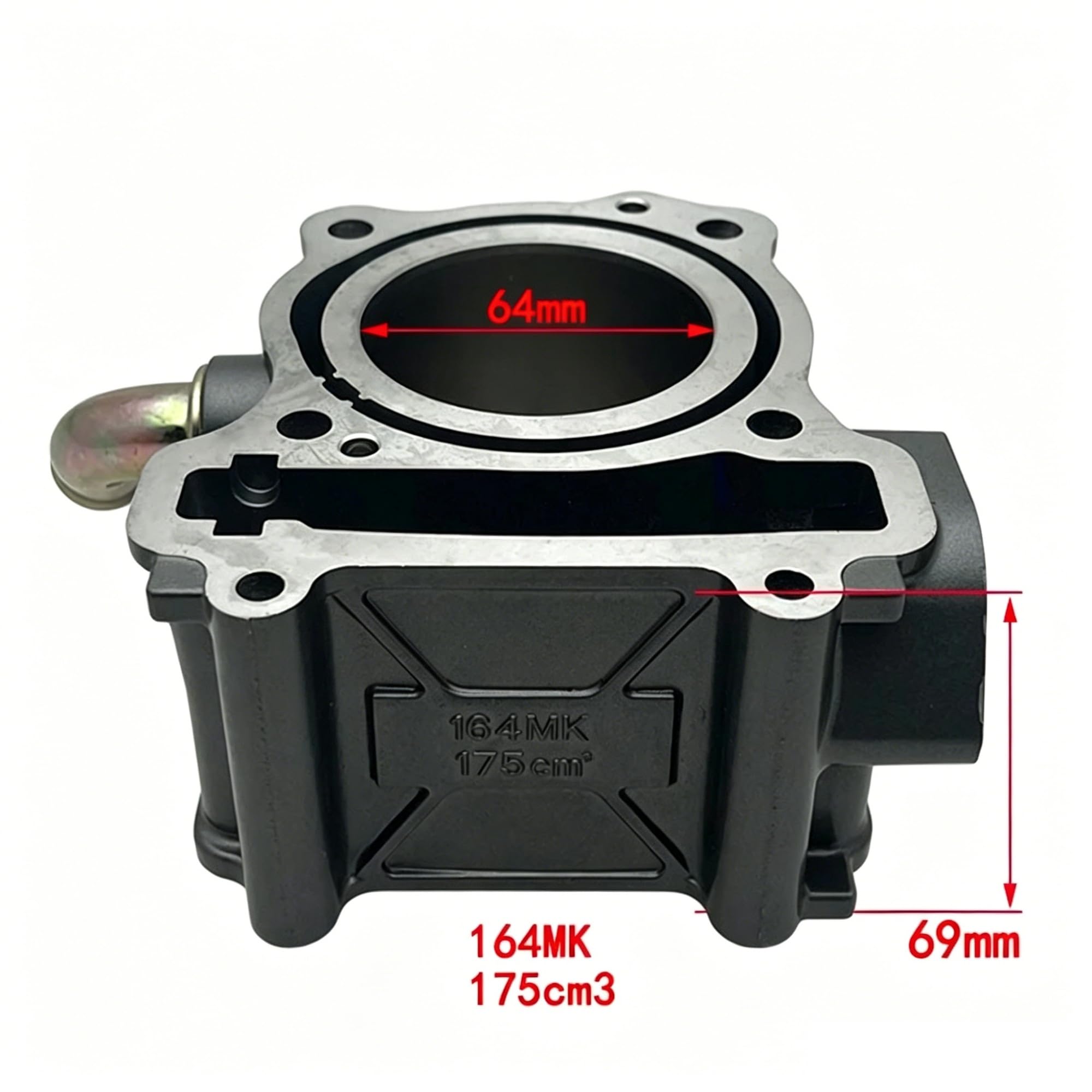 Segments Kit De Cylindre De Moteur Moto Alésage De 64mm Pour Benelli 180S QJ164MK BJ175-31 165S 200S 164MK Piston