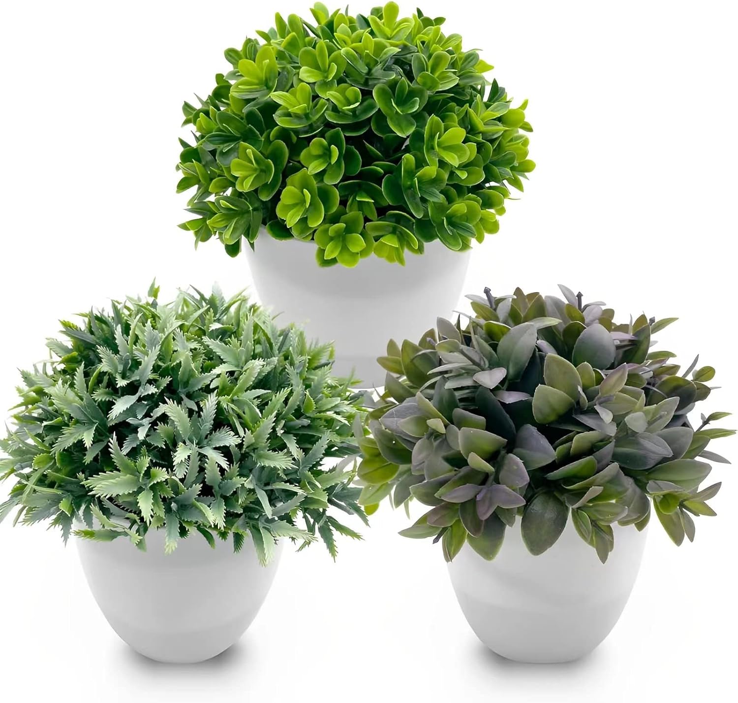 ORSTIO 3 Pack Small Faux Plants in Pots, Artificial