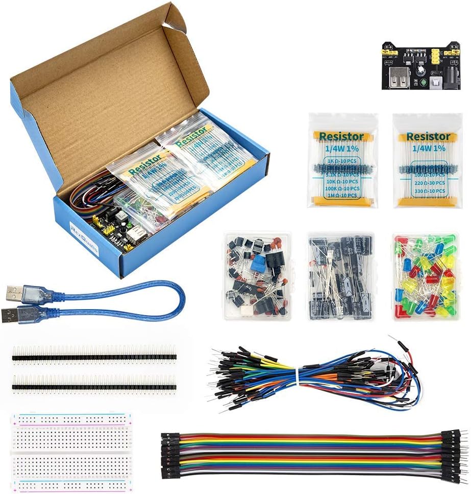 REXQualis Super Starter Kit Based on Arduino UNO R3 and Electronics Component Basic Kit Comes with More Than 300pcs sensors and Components