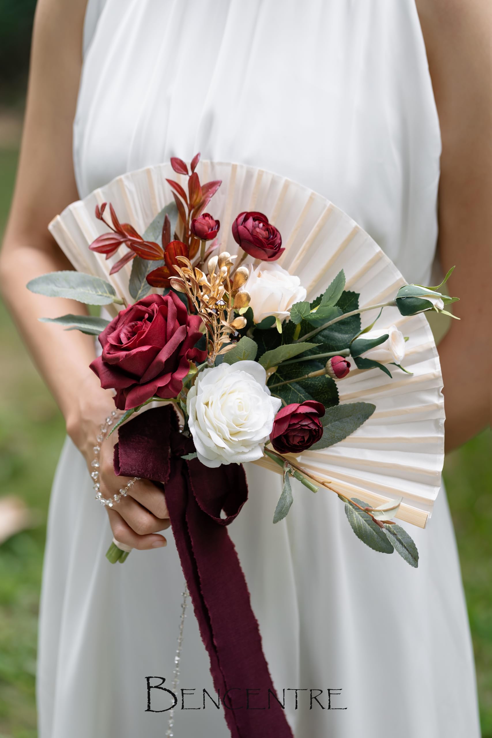 Amazon.com: BENCENTRE Burgundy Wedding Bouquet,Bridesmaid Bouquet for  Wedding Ceremony Anniversary, Party and French Rustic Vintage Wedding,Artificial  Flowers : Home & Kitchen