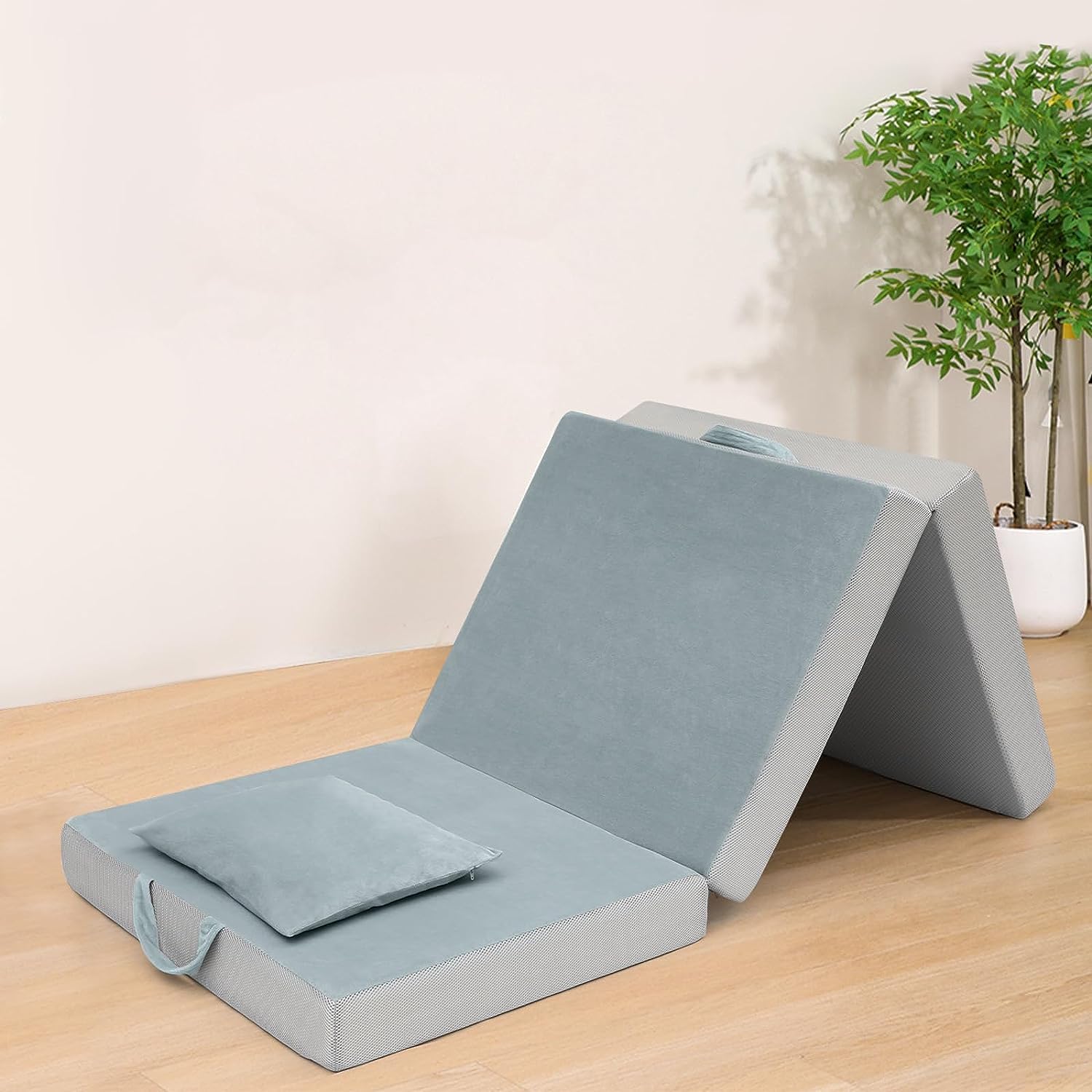 IYEE NATURE Folding Mattress Single, Trifold Memory Foam Mattress with