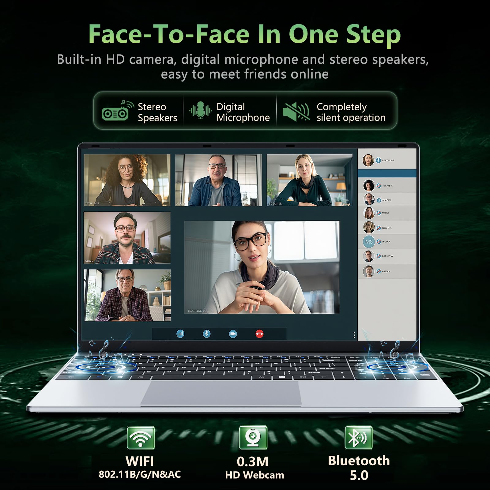 Txxren 15.6 Inch Laptop with Office 365, Core M3-6Y30 Processor 8GB RAM 256GB SSD, Notebook IPS 1920 x 1080P Win 11, USB3.0 * 2, Mini HDMI, Wi-Fi 5, BT4.2 Laptops Computer — view 6