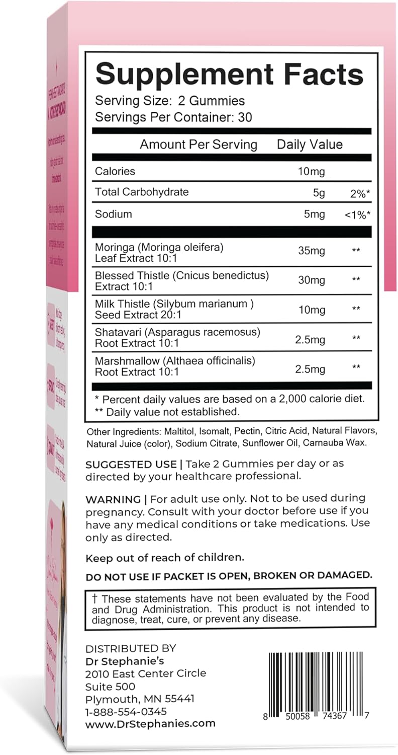 Dr. Stephanie's Lactation Gummies - Boost Milk Supply with Natural Galactagouges for Breastfeeding Support - No Fenugreek & No Sugar - Image 7