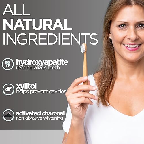 Miniatura 6 de Wellnesse Pasta de dientes blanqueadora de carbón activado, blanqueamiento dental natural y frescura del aliento + sin flúor, vegano, sin glicerina,