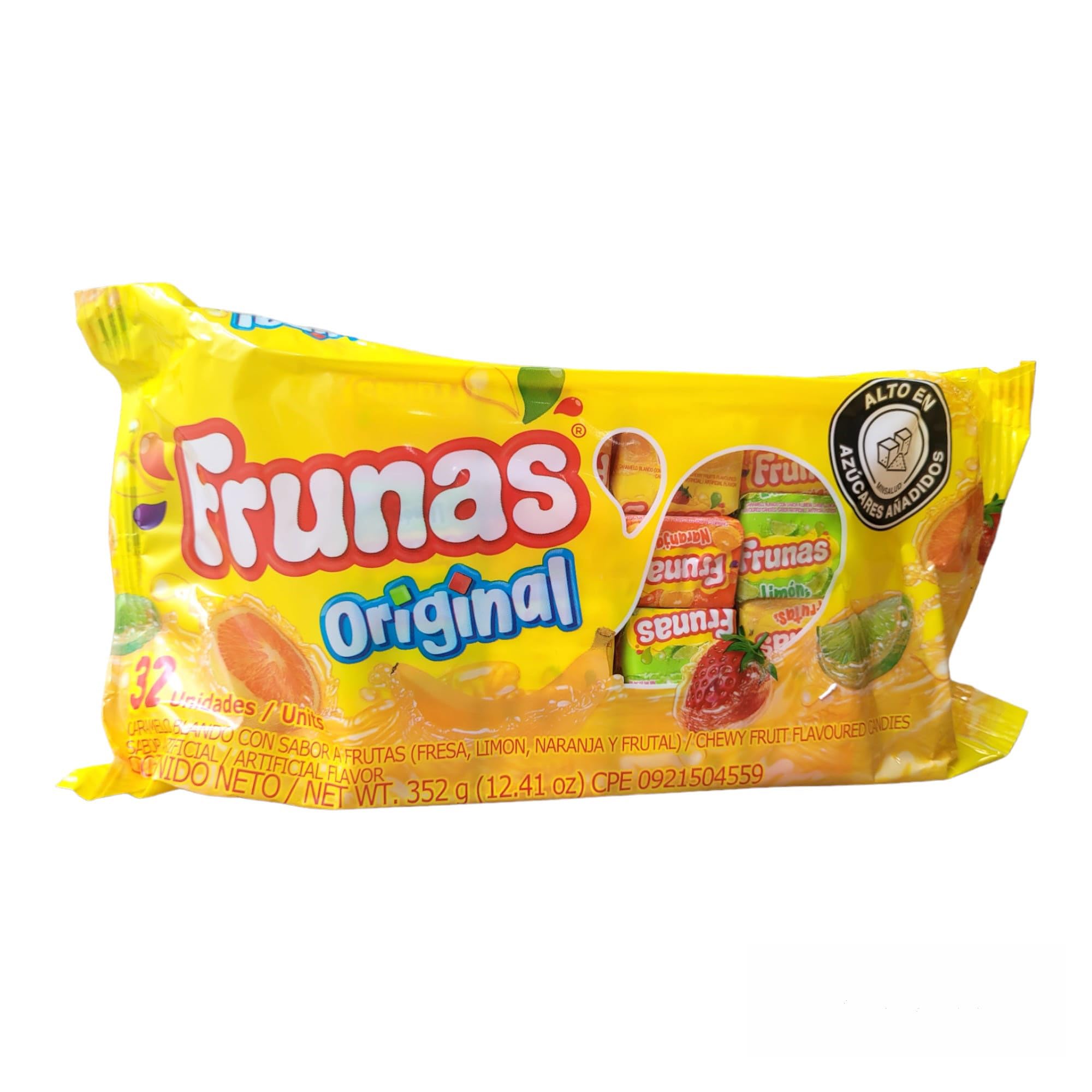 Frunas - Original - Caramelos Masticables con Sabor a Frutas – Producto colombiano -26 Unidades - 416 Gramos