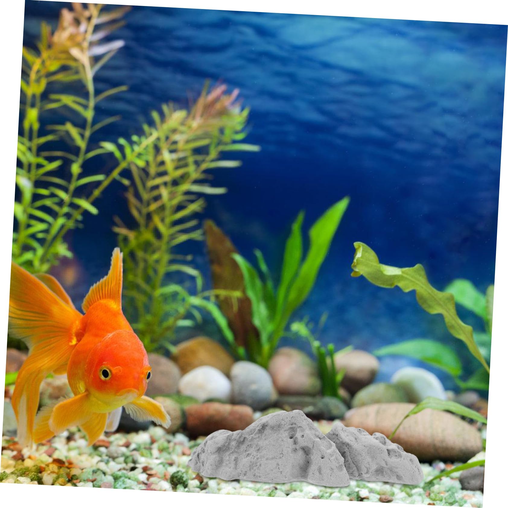 Didiseaon 2 Pezzi Ornamento Roccioso Rocce Decorativo Arredamento Impostore Ciottolo Paesaggistico Ciottoli Decorazioni del Serbatoio Decorazione Dell'acquario Roccia Acquario Rock Arenaria