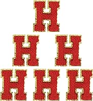 Vista 21 de 6 piezas de parches de letras de chenilla autoadhesivas, parches de letras preppy de 2 pulgadas para bolsos, ropa y sombreros, grandes pegatinas