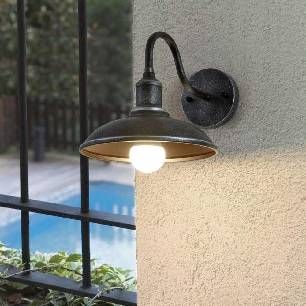 Hanton Minimalistische Retro Glas Metaal Messing Industriële Buitenwandlamp