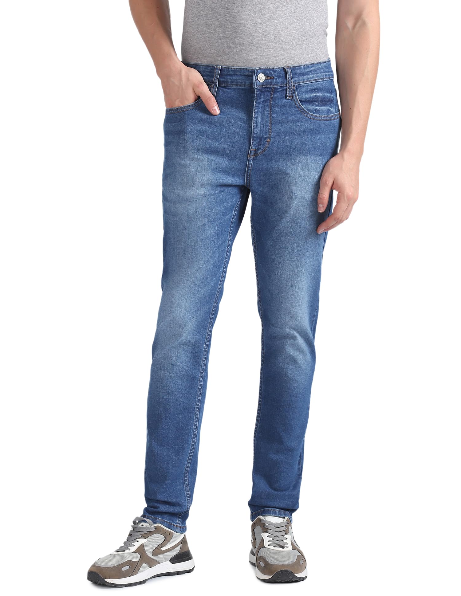 Men's Slim Tapered Fit Jeans| Solid | Mid Rise | Stretchable | Jeans for Man-image-42
