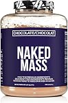 Chocolate Naked Mass - All Natural Chocolate Weight Gainer Protein Powder - 8lb Bulk, NSF Certified, GMO Free, Gluten Free & Soy Free. No Artificial Ingredients - 1,360 Calories - 11 Servings