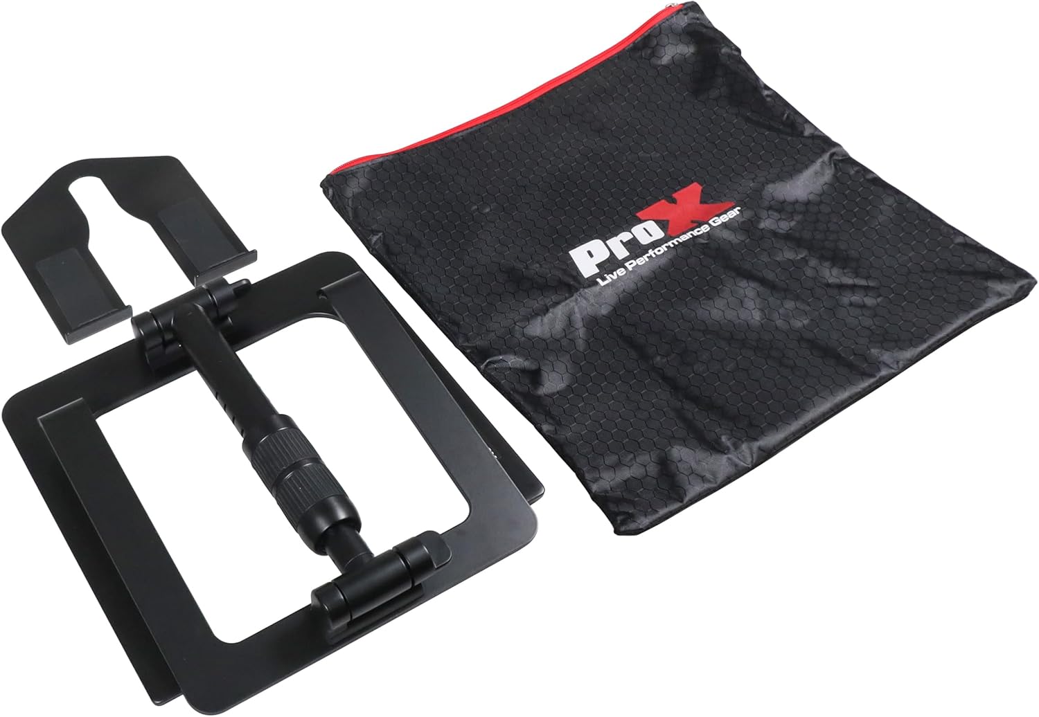 ProX Live Performance Gear Adjustable Laptop Stand for DJ s, Professional Notebook Computer Holder, Height Adjustable, Black Pioneer, Denon, Numark, Native, Rane, Hercules