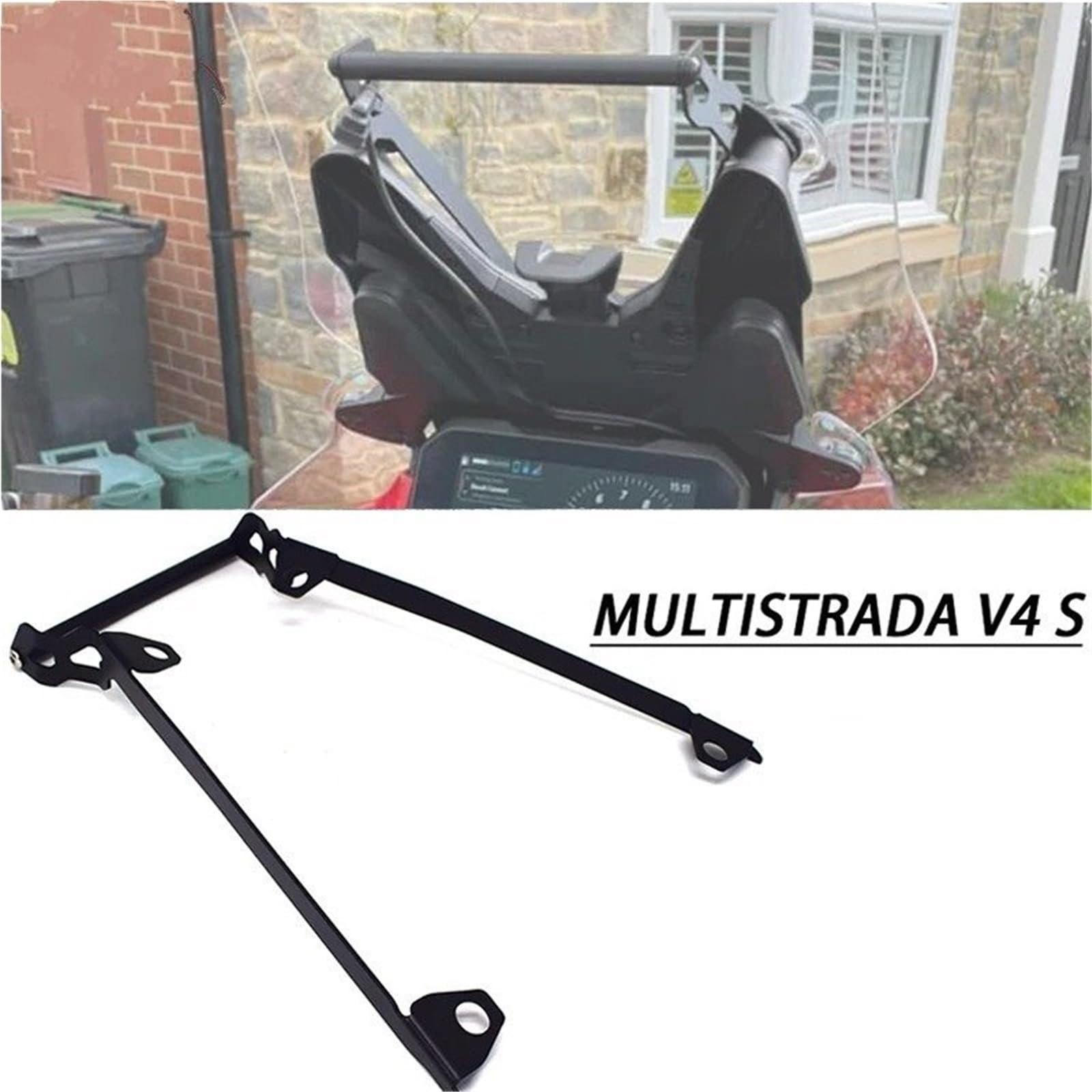 Motocyklowy uchwyt GPS do telefonu komórkowego DUCATI do MULTISTRADA V4 S V4S 2021 2022 uchwyt nawigacyjny USB i bezprzewodowy stojak do ładowania uchwyt na telefon (kabel 12 mm)