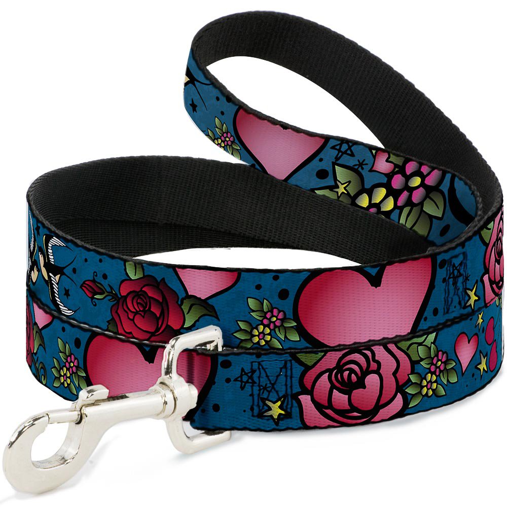 Buckle-Down Correa de Perro mamá papá Primer Plano gorriones Azules Disponible en Diferentes Longitudes y Anchos para Perros y Gatos pequeños, medianos y Grandes