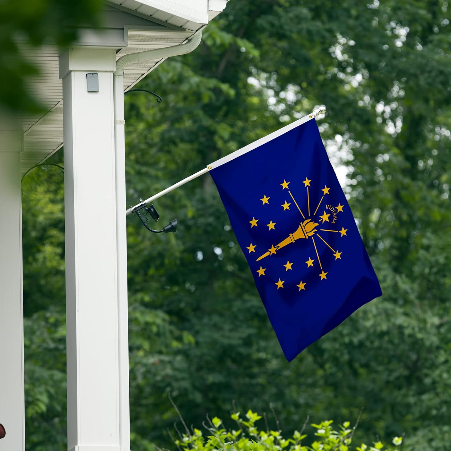 XIFAN Double Sided Indiana State Flag 3x5 ft, Heavy Duty 3 Ply Durable Polyester, IN Flag with Vibrant Print/4 Rows Hemming/Brass Grommets for Indoor Outdoor Decor - Image 6
