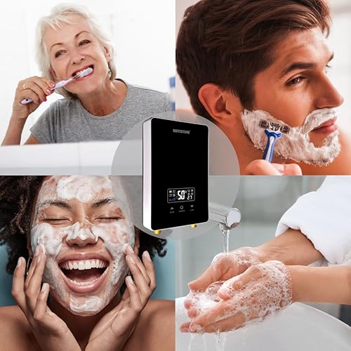 Miniatura 6 de HAIYEATBNB Calentador de agua eléctrico sin tanque de 6.5Kw 220v, calentador de agua caliente bajo demanda, capaz de cambiar entre grados Fahrenheit