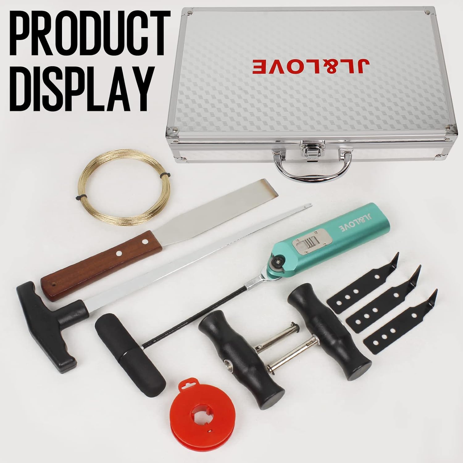 HAMUULL Two Windshield Removal Tool Set with 2 Repair