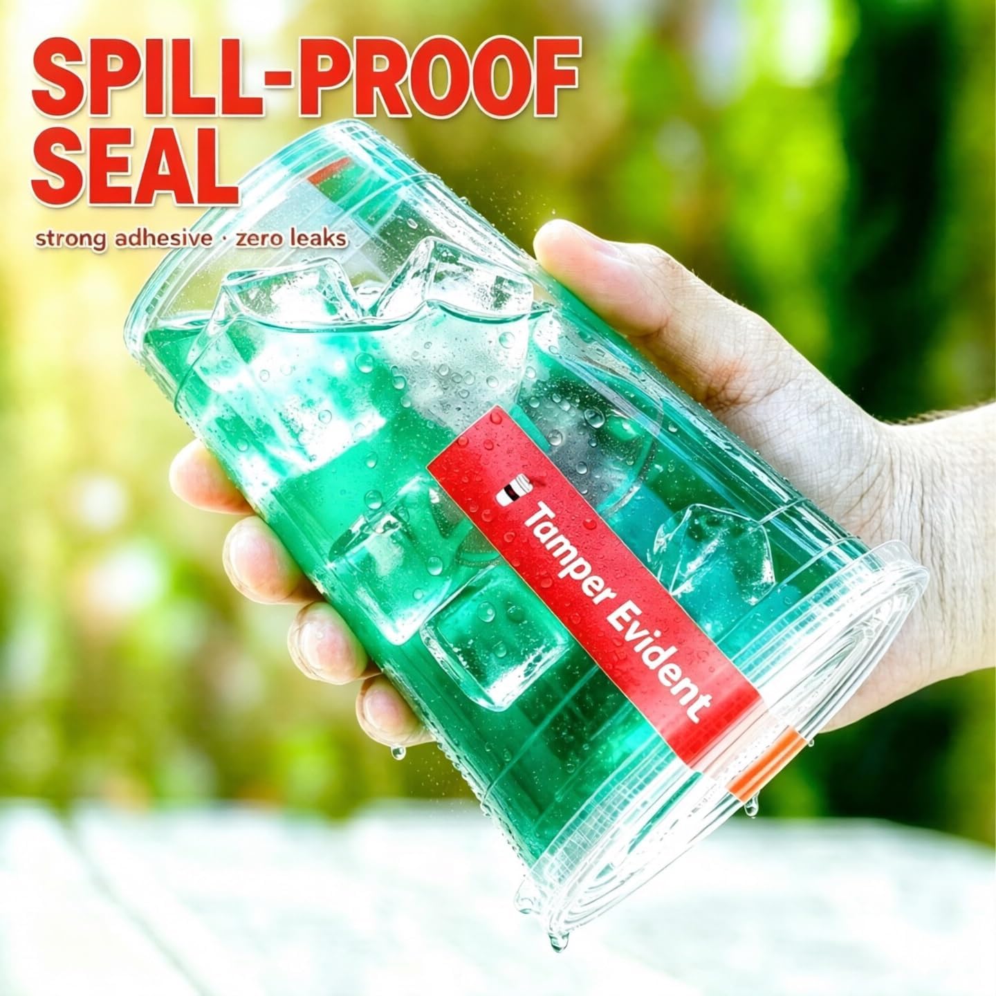 Tamper Evident Seals Stickers for Drink Lids Food Delivery Safety Labels