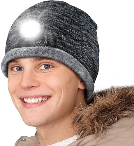 Miniatura 8 de TAOCANTAO LED Beanie Hat with Light Christmas Stocking Stuffers Gifts for Men Him Women Dad Husband Birthday