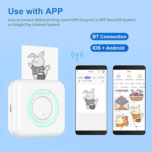 Miniatura 3 de Mini impresora, impresora portátil Bluetooth sin tinta de notas con papel adhesivo y bolígrafo de color, cápsulas de impresión para fotos, notas de