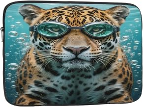 Laptop Sleeve Case 10 inch, Leopard Diving Shockproof Protective Notebook Laptop Cover, Portable Briefcase Computer Bag for MacBook, ASUS, Dell, HP, Lenovo, Acer